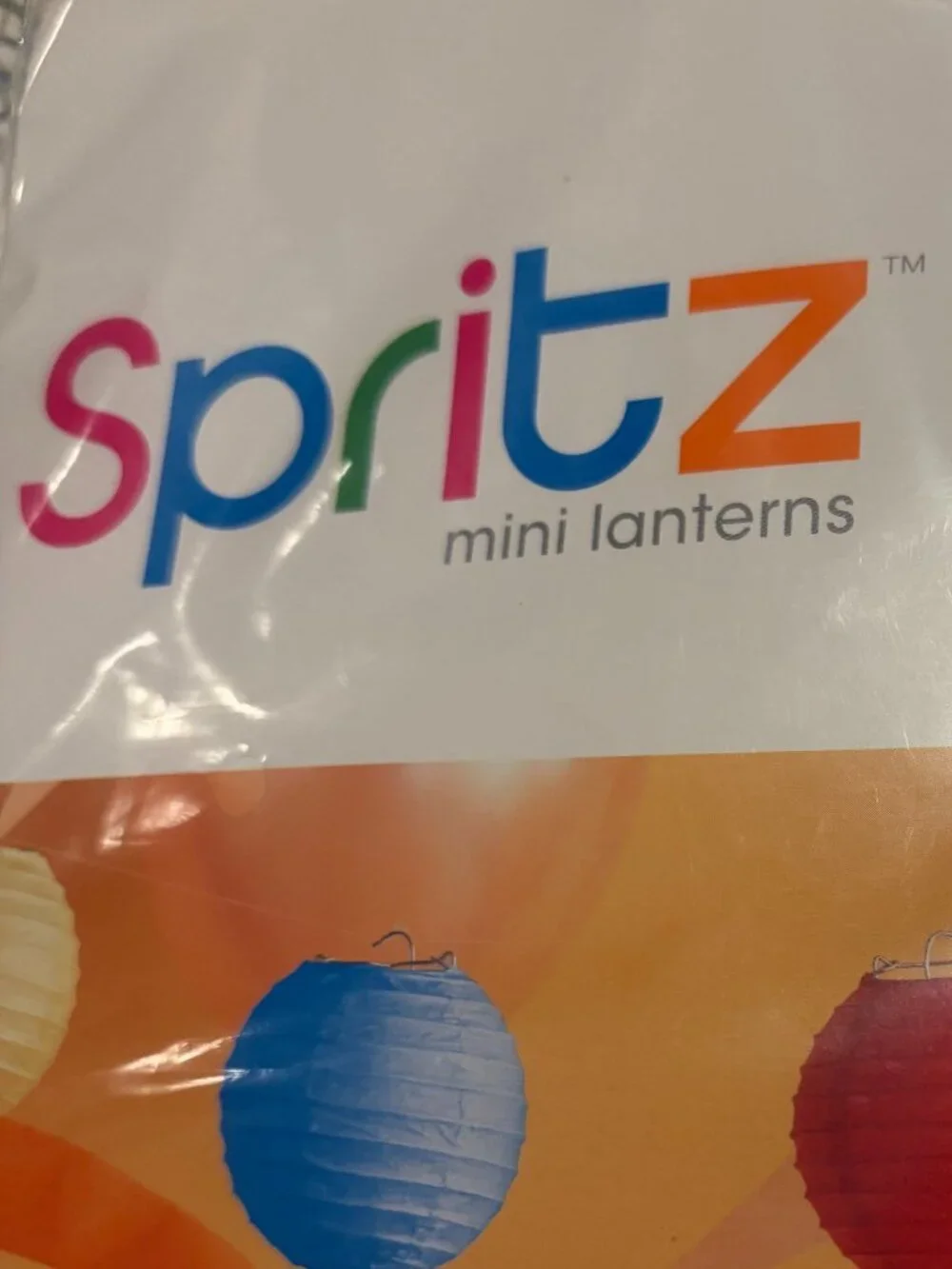 NWT Spritz Party Lanterns, 2-Pack, 6 Lanterns Each, 4-inch diameter